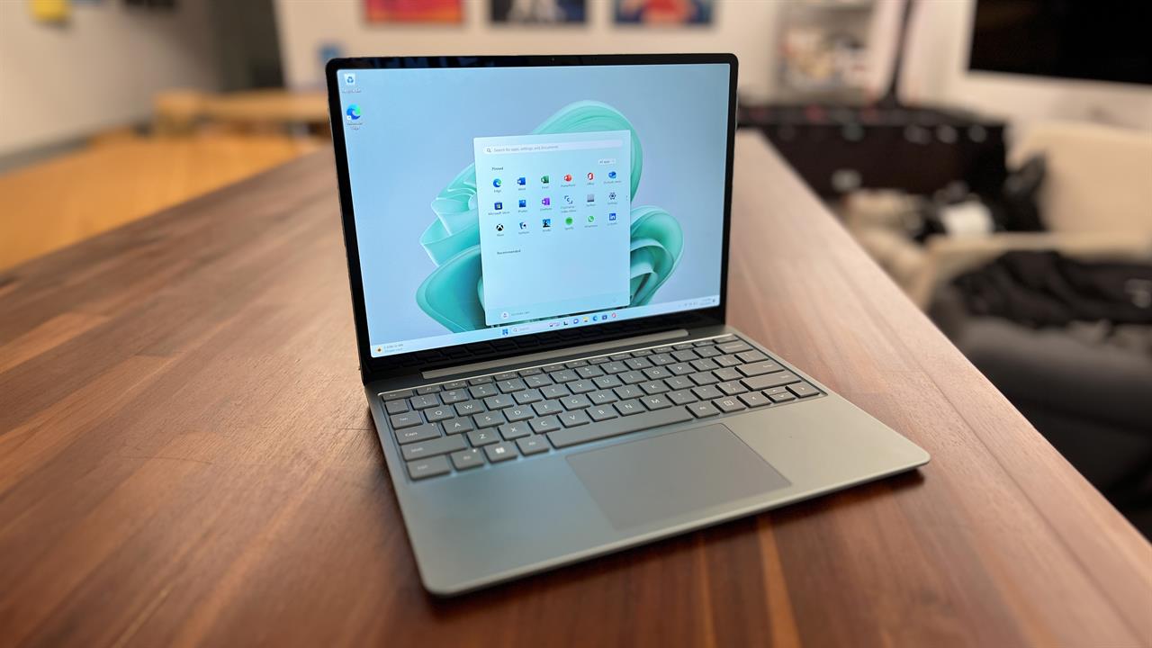 A Windows 11 laptop. 